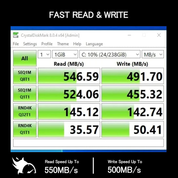 SHARKSPEED SSD 2TB M.2 2242 42mm SATA3 Festplatte Intern Solid State Drive für Laptops und Desktops