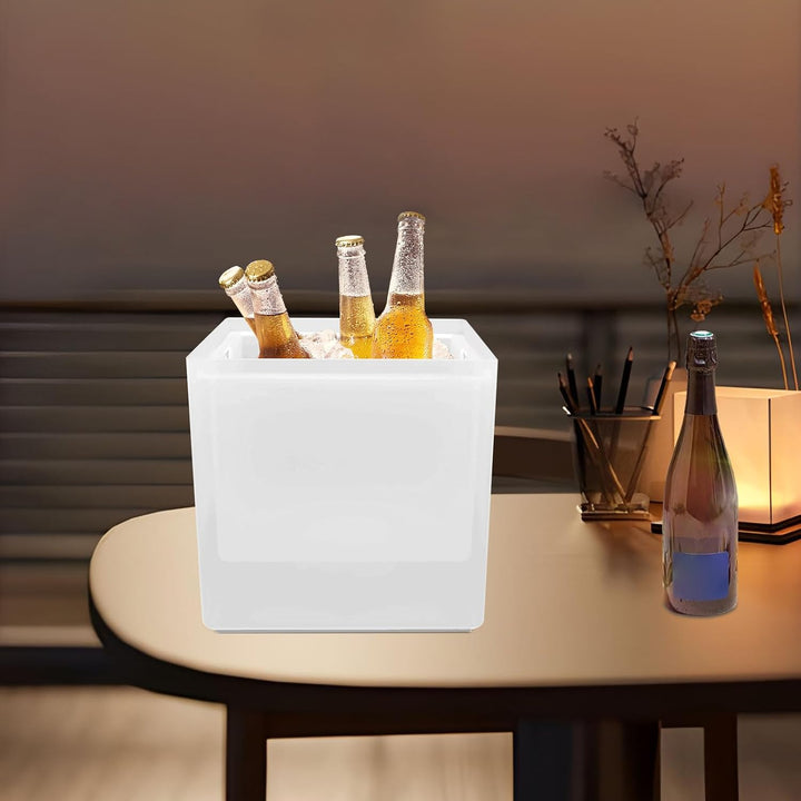 LED Farbwechsel EisküBel 3,5L Eiseimer | Batteriebetriebene GeträNkebehäLter SektküHler, Multi-Farbw