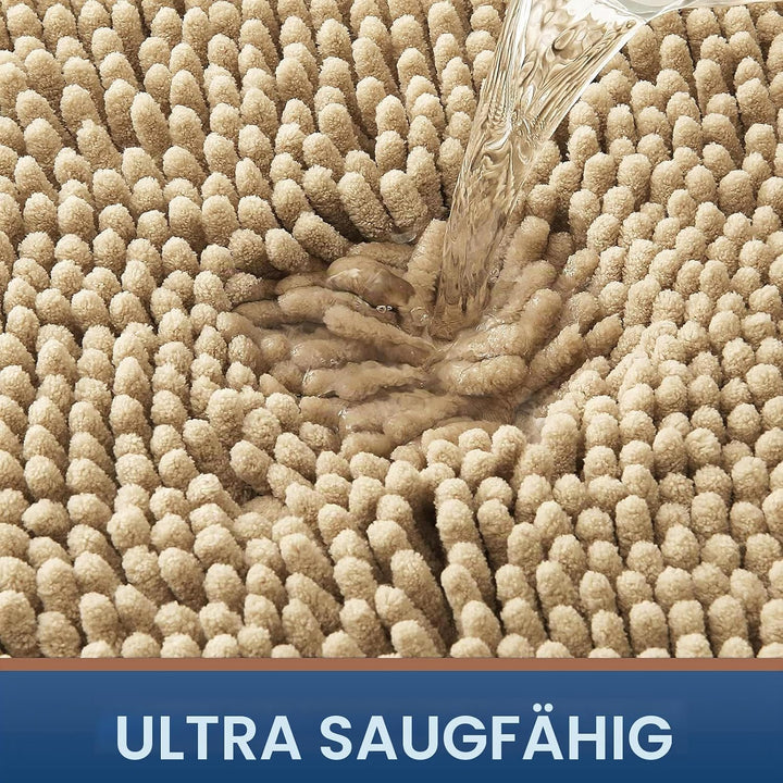Homaxy rutschfeste Badematte Chenille Badezimmerteppich Mikrofaser Badteppich Saugfähige Hochflor Ba