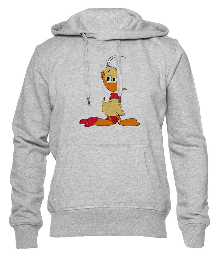 Alfred J. Quack Unisex Hoodie Herren Damen Grau Lange Ärmel Kapuzenpulli Men's Women's Grey