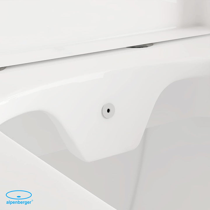 Alpenberger Dusch WC | Toilette mit Intimdusche | Wand WC mit Bidet Funktion | Hänge WC Spülrandlos