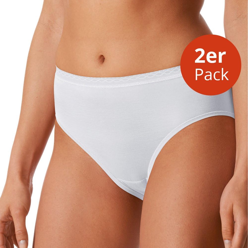 Mey 2er Pack Damen Hüftslips Lights - 89202-P2 - Damen Hipster ohne Seitennähte - Baumwolle + Viskos
