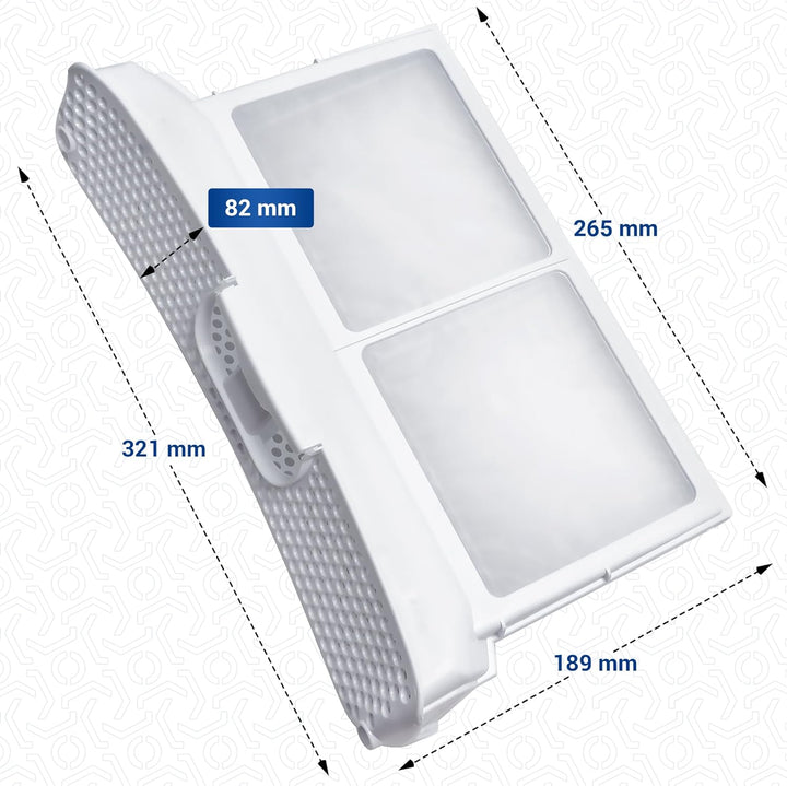 VIOKS Flusensieb Filter Filtertasche Ersatz für Flusensieb Siеmens Nеff Bosch 00656033 656033 - Weis
