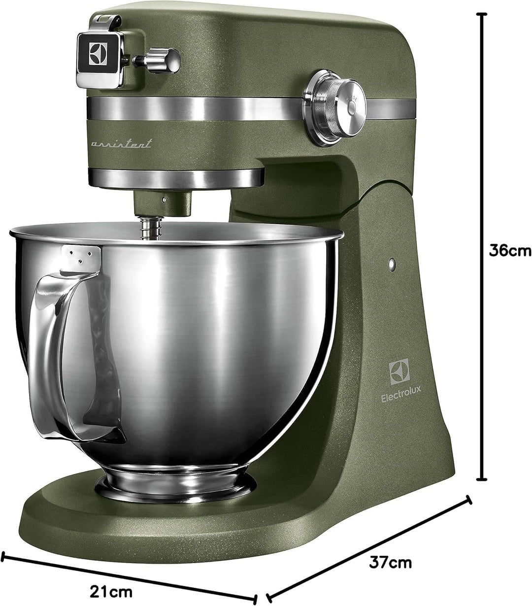 Electrolux EKM550 Knetmaschine, 1200 W, 10 Geschwindigkeitsstufen, Stahl, Grün Grün Rührmaschine, Gr