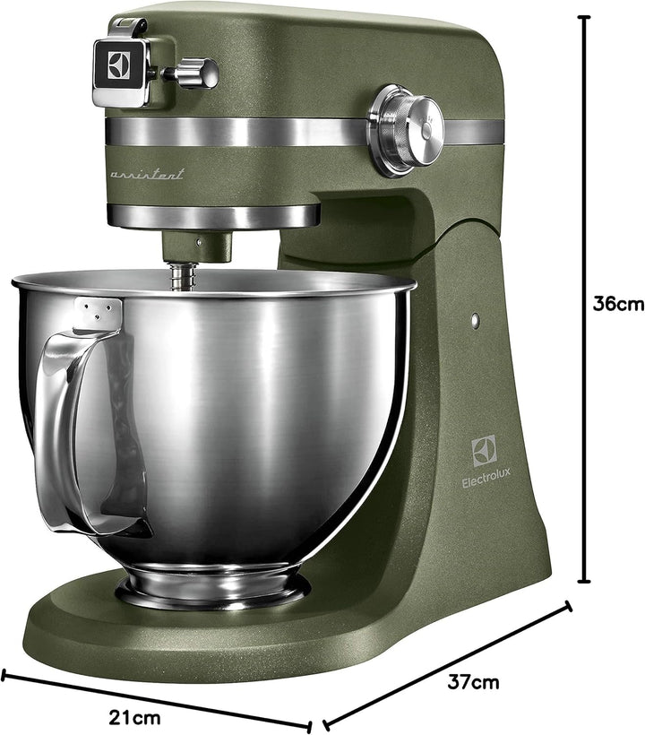 Electrolux EKM550 Knetmaschine, 1200 W, 10 Geschwindigkeitsstufen, Stahl, Grün Grün Rührmaschine, Gr