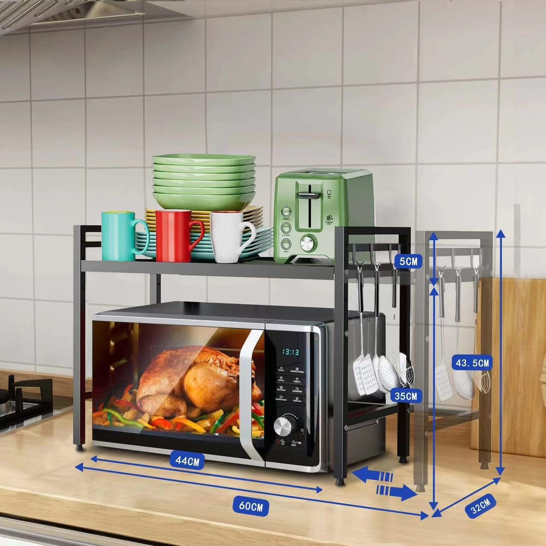Erweiterbar Mikrowellenofen Rack, Mikrowelle Regal Verstellbare Mikrowellenhalter Organizer Küchenre