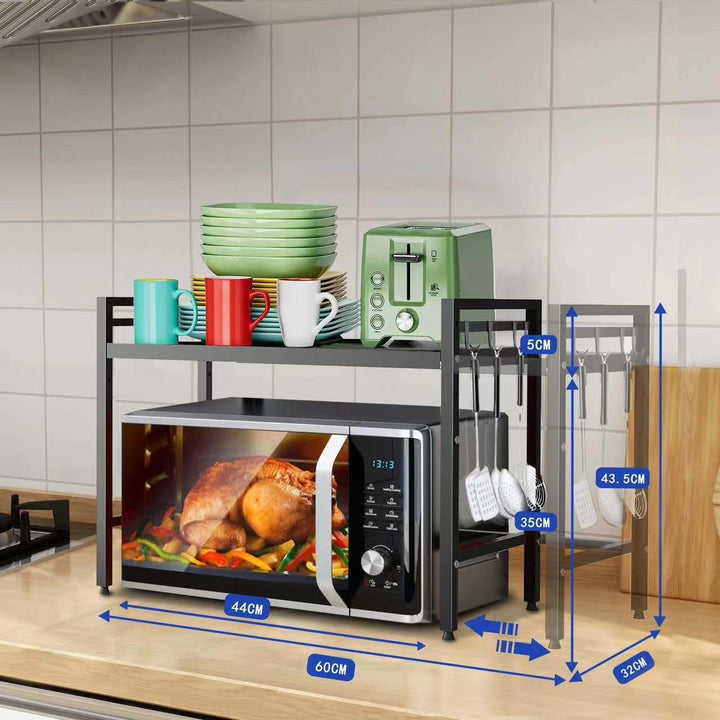 Erweiterbar Mikrowellenofen Rack, Mikrowelle Regal Verstellbare Mikrowellenhalter Organizer Küchenre