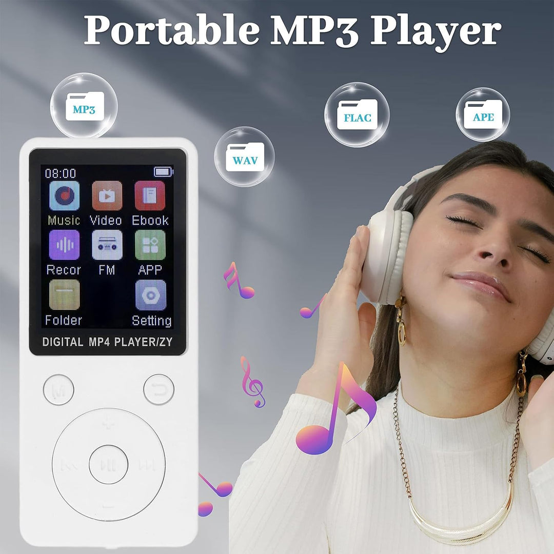 MP3-Player mit Bluetooth 5.0, 1,8-Zoll-Farbbildschirm, Tragbarer Musik-Player, HiFi-Sound-Musik-Play
