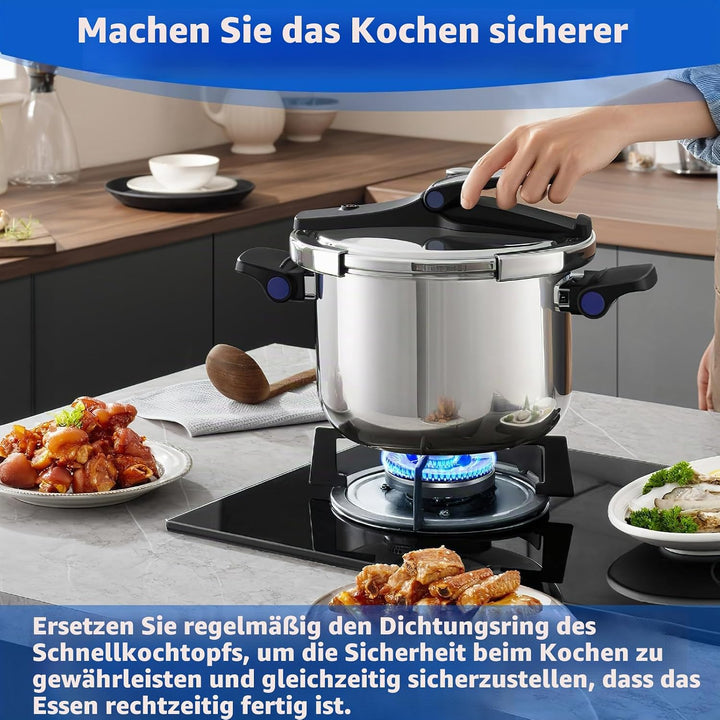 2 Stück Dichtungsringe Schnellkochtopf kompatibel mit WMF, 2 Stück Kochsignaldichtung, 6068559990 60