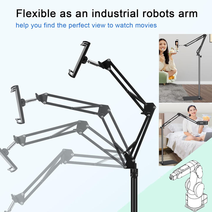 Tablet Bodenständer, Tablet Halterung mit Heavy Duty Base 【3rd Upgrade】, um 360 Grad drehbar mit Sta