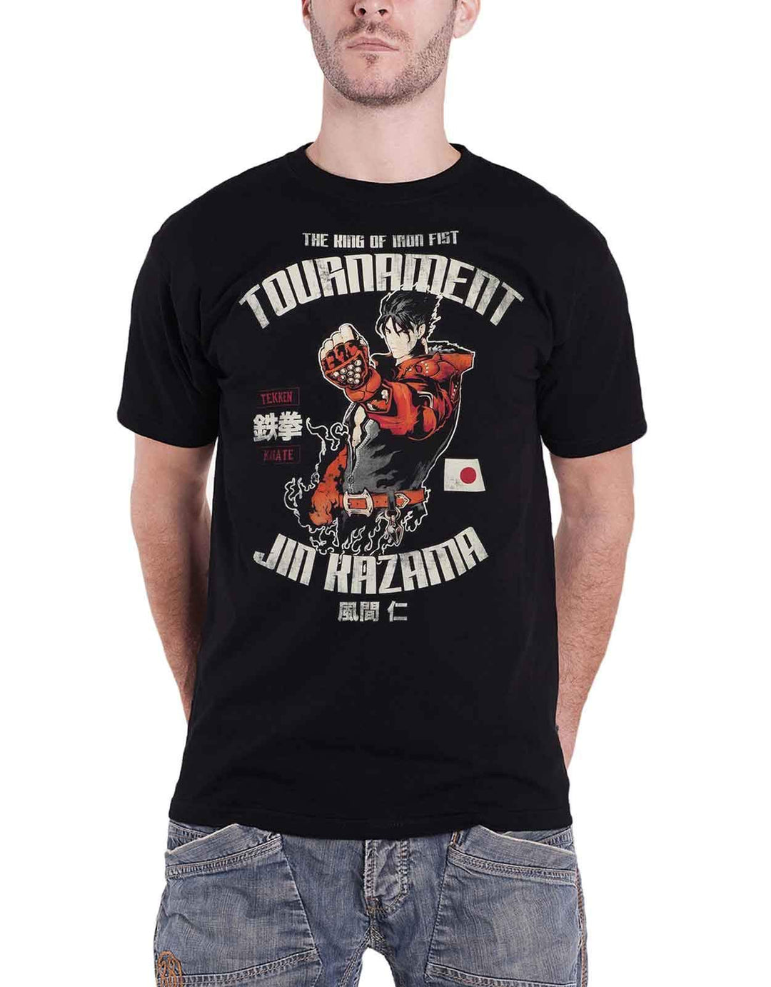TEKKEN T Shirt Jin Kazama King of Iron Fist Nue offiziell Retro Herren