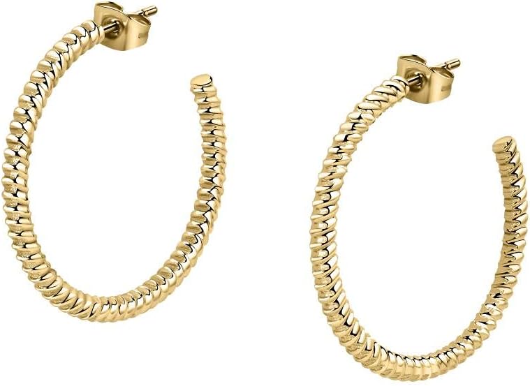 Morellato CREOLE Damen Ohrringe Creolen aus Stahl, PVD Gold - SAUP01