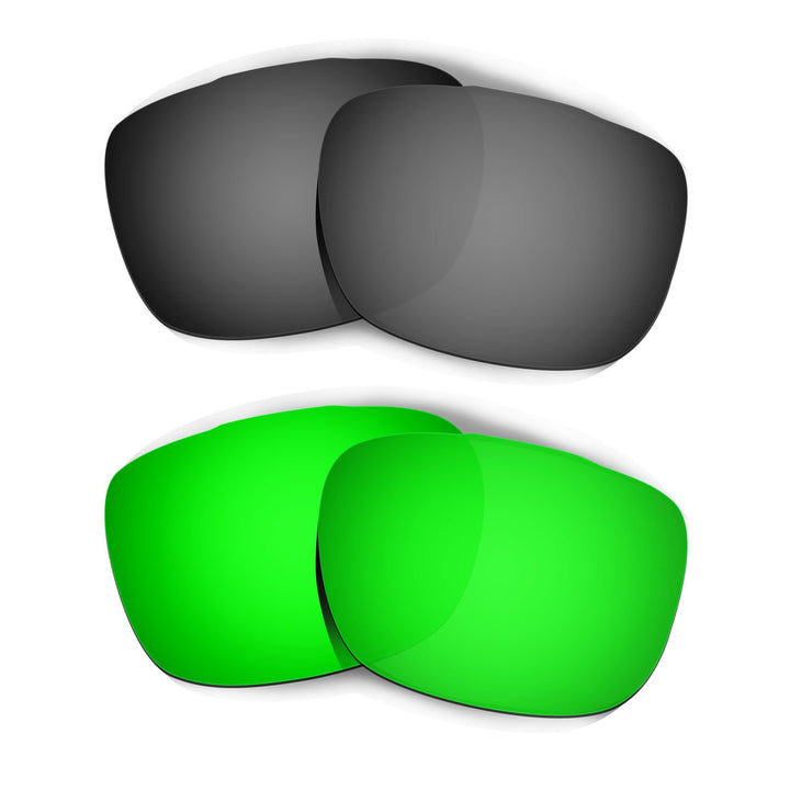 HKUCO Plus Mens Replacement Lenses For Oakley TwoFace Black/Emerald Green Sunglasses