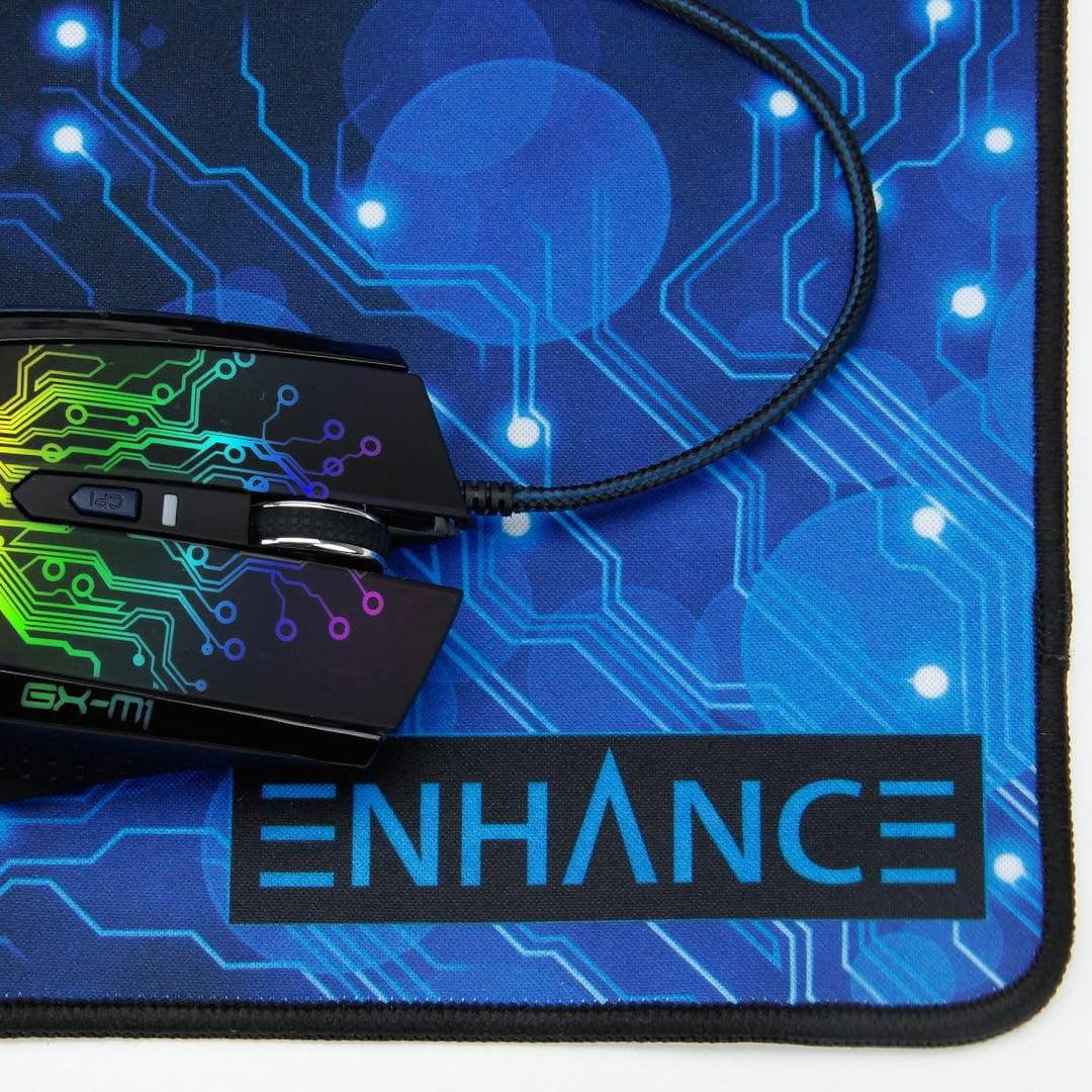 Enhance Grosses Gaming-Mauspad XL - Grosse Mausmatte, Anti-Fray-Nähte, rutschfeste Gummibasis, hochp