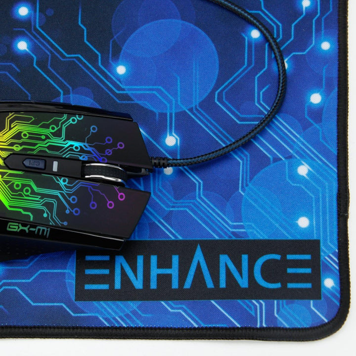 Enhance Grosses Gaming-Mauspad XL - Grosse Mausmatte, Anti-Fray-Nähte, rutschfeste Gummibasis, hochp