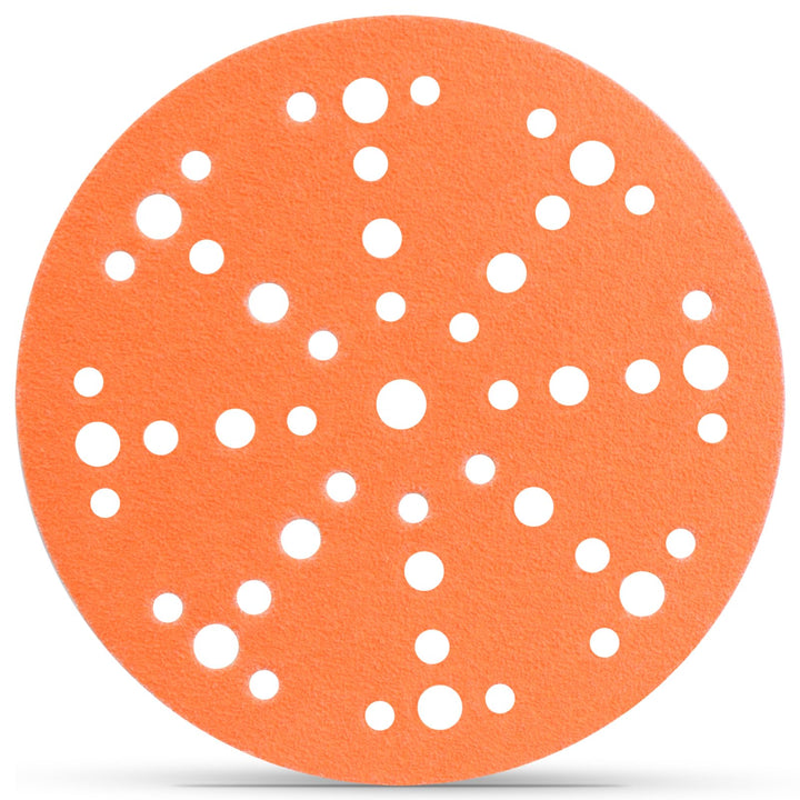 Papier Schleifscheiben 150mm Klett Orange 49-Loch K80 Holz/Auto | Langlebige Schleifscheiben mit Pap