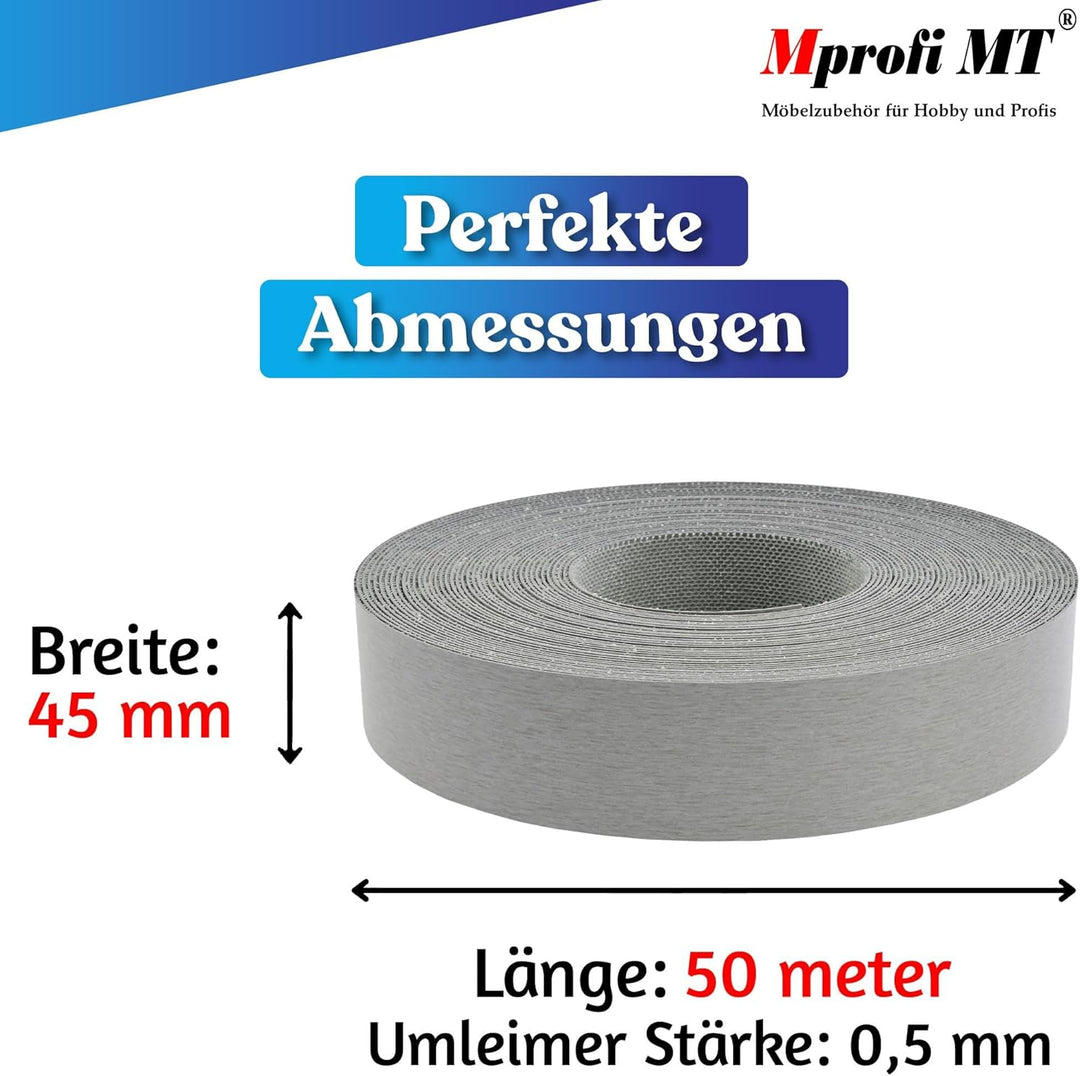 Mprofi MT® 50m Rolle-Kantenumleimer-Melaminkantenumleimer-Umleimer mit Schmelzkleber-Bügelkante für