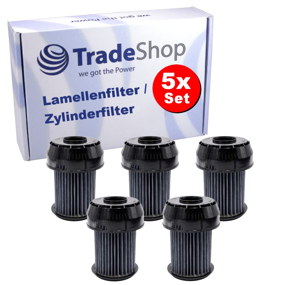 5x Trade-Shop Zylinderfilter/HEPA-Filter/Pollenfilter für Bosch BGS 62232/01 BOSCH ROXX&