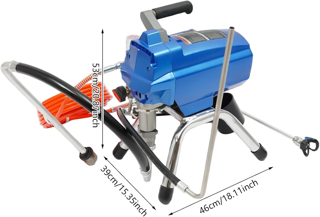 Hochdruck Airless-Spritzgerät 1200W 23MPa mit 15m Hochdruckrohr | Hochdruck-Spritzgerät, 2,5 L/min &