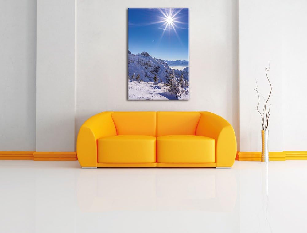 Pixxprint Tannheimer Tal, Format: 100x70 auf Leinwand, XXL riesige Bilder fertig gerahmt mit Keilrah