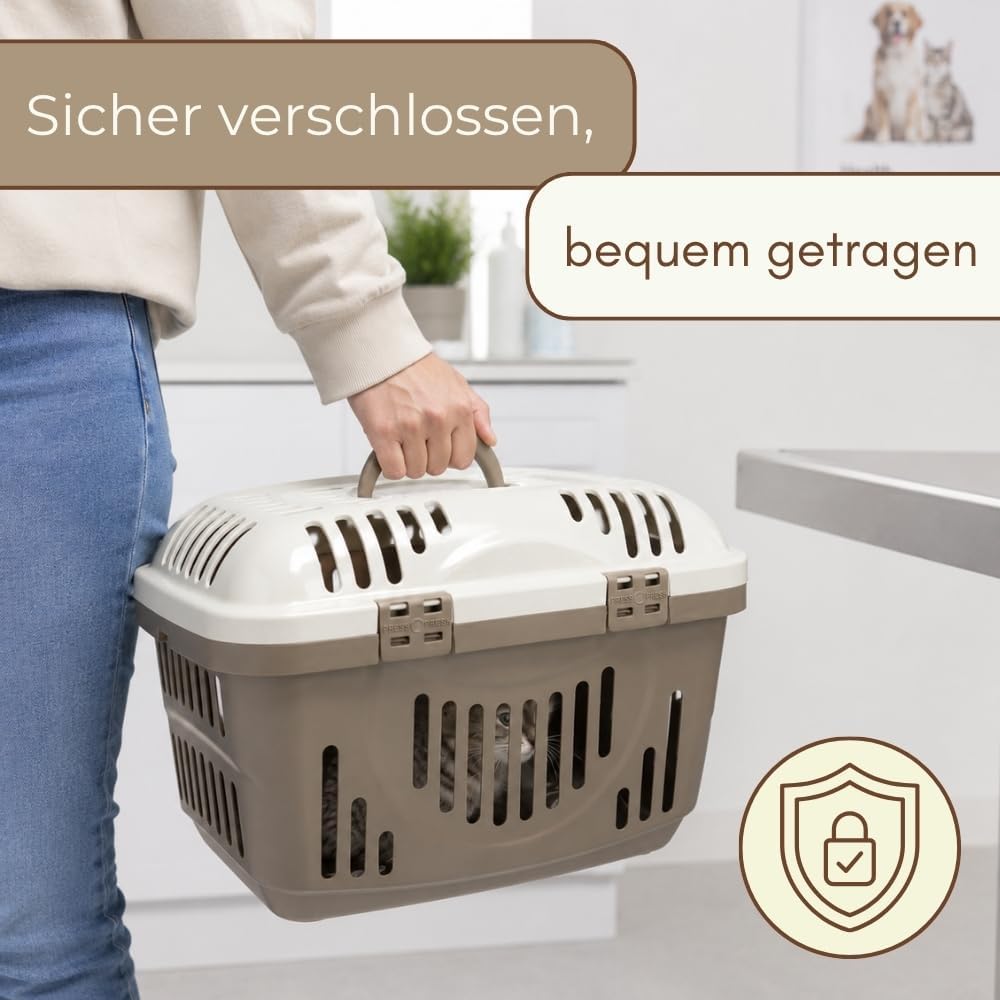 GarPet Transportbox Oben Öffnen Hunde Katzen Kleintier Transport Box Katzenbox Hundebox Open Top Str
