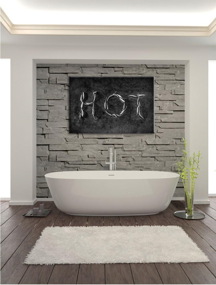 Pixxprint Hot Chili Sharp Red als Leinwandbild/Grösse: 100x70 / Wandbild/Kunstdruck/fertig bespannt,