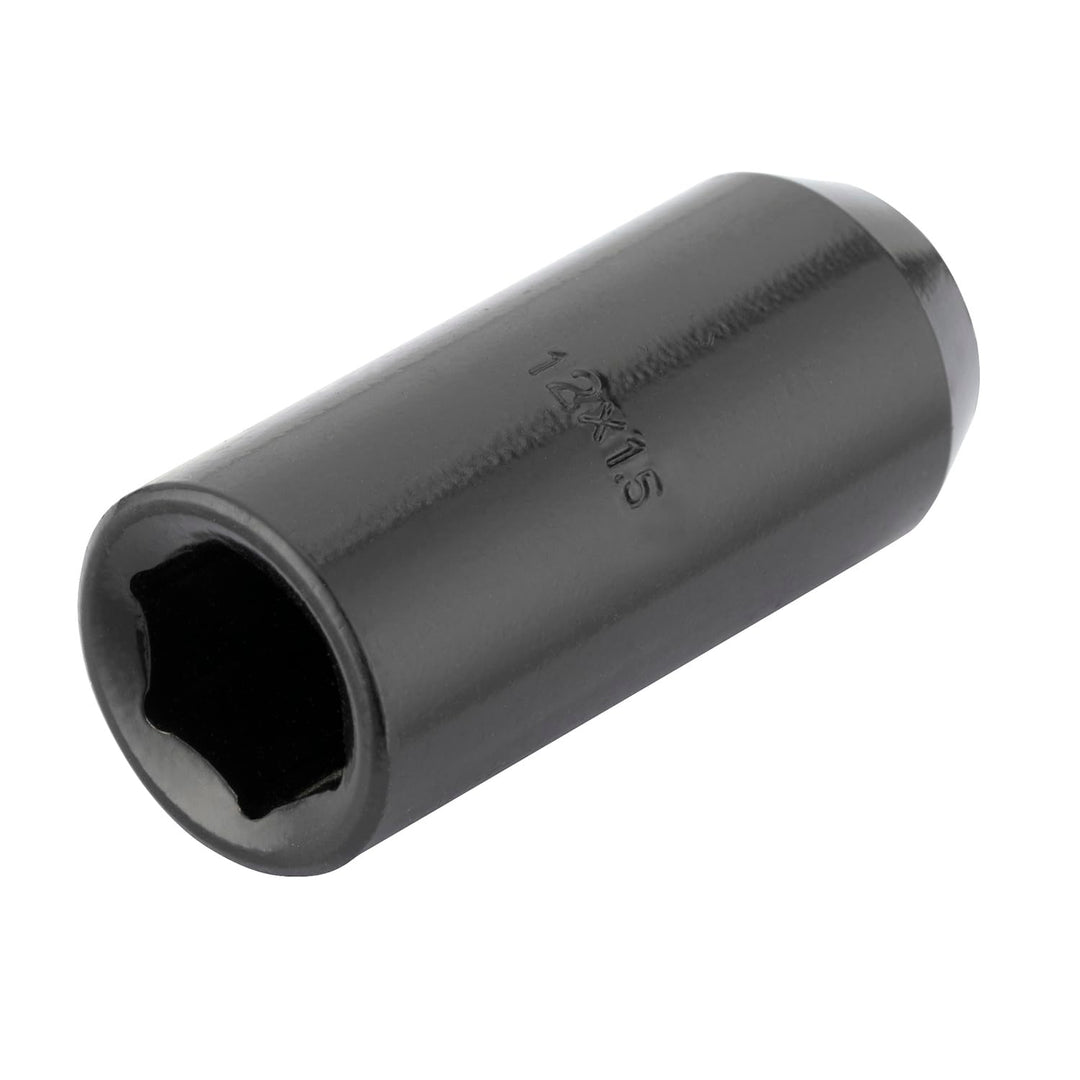 20 Stück Kegel 60° 45mm Schmal Sechskantschlüssel Stahl Lug Nuts M12 x 1,5 Radmuttern (Schwarz), Sch