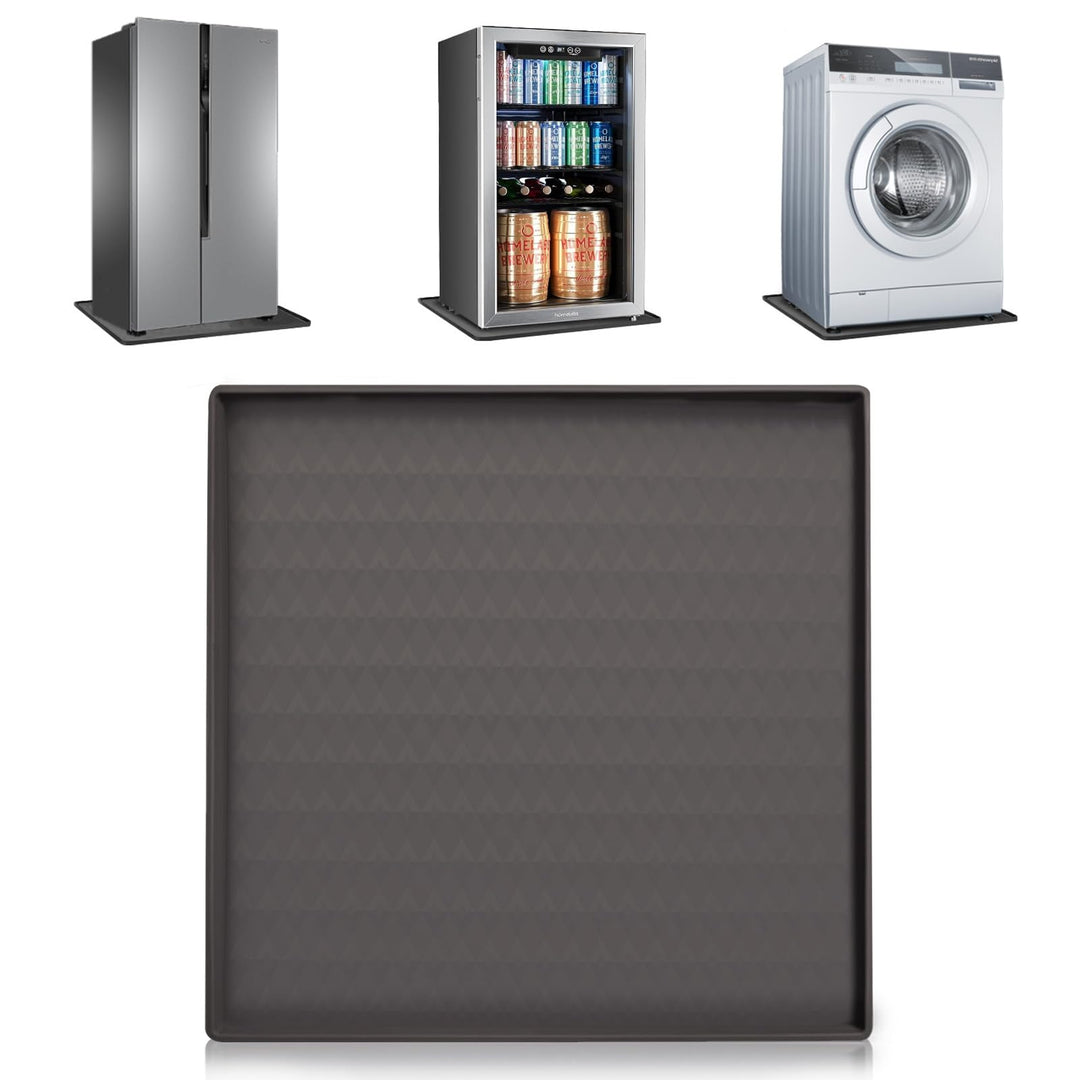 Bodenmatte für Den Kühlschrank, 60x60cm Silikon Kühlschrankmatten mit Erhöhtem Rand Kühlschrank Trop