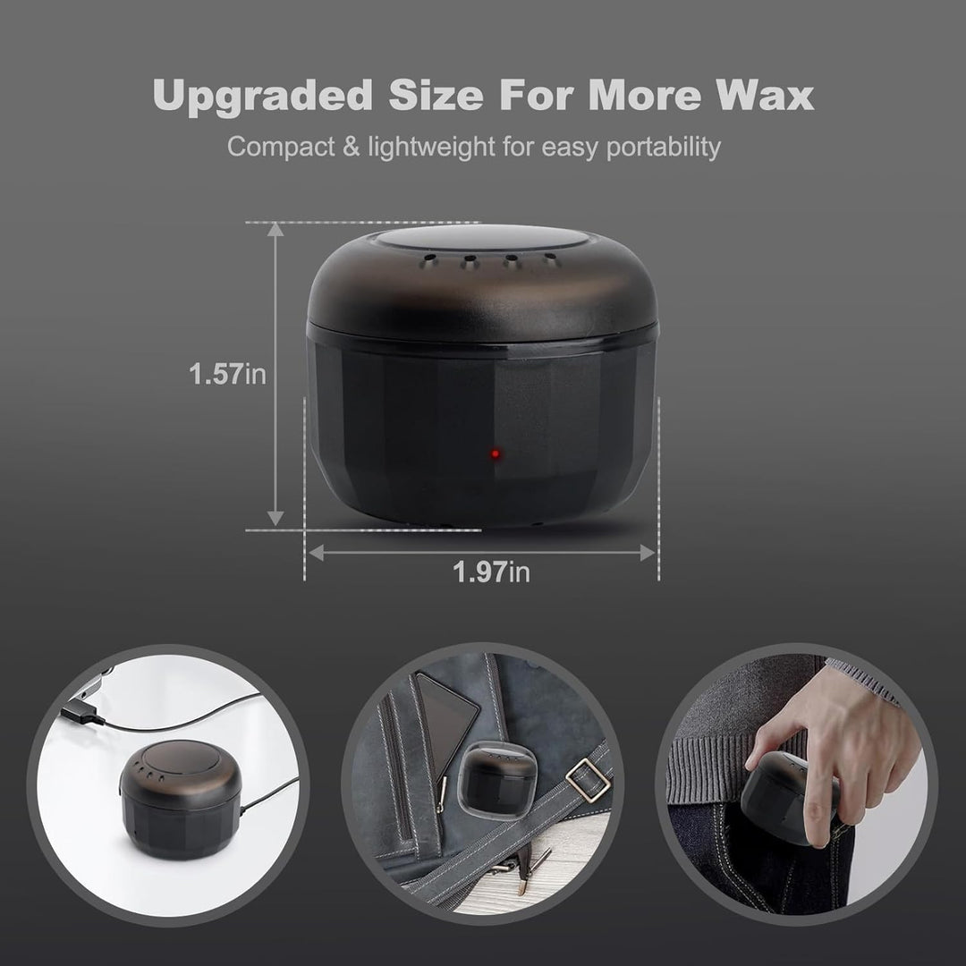 Nose Waxing Kit for Men and Women, Nose Ear Hair Wax Kit with 100g Wax, 40 Sticks, USB Fast Heat, Sm