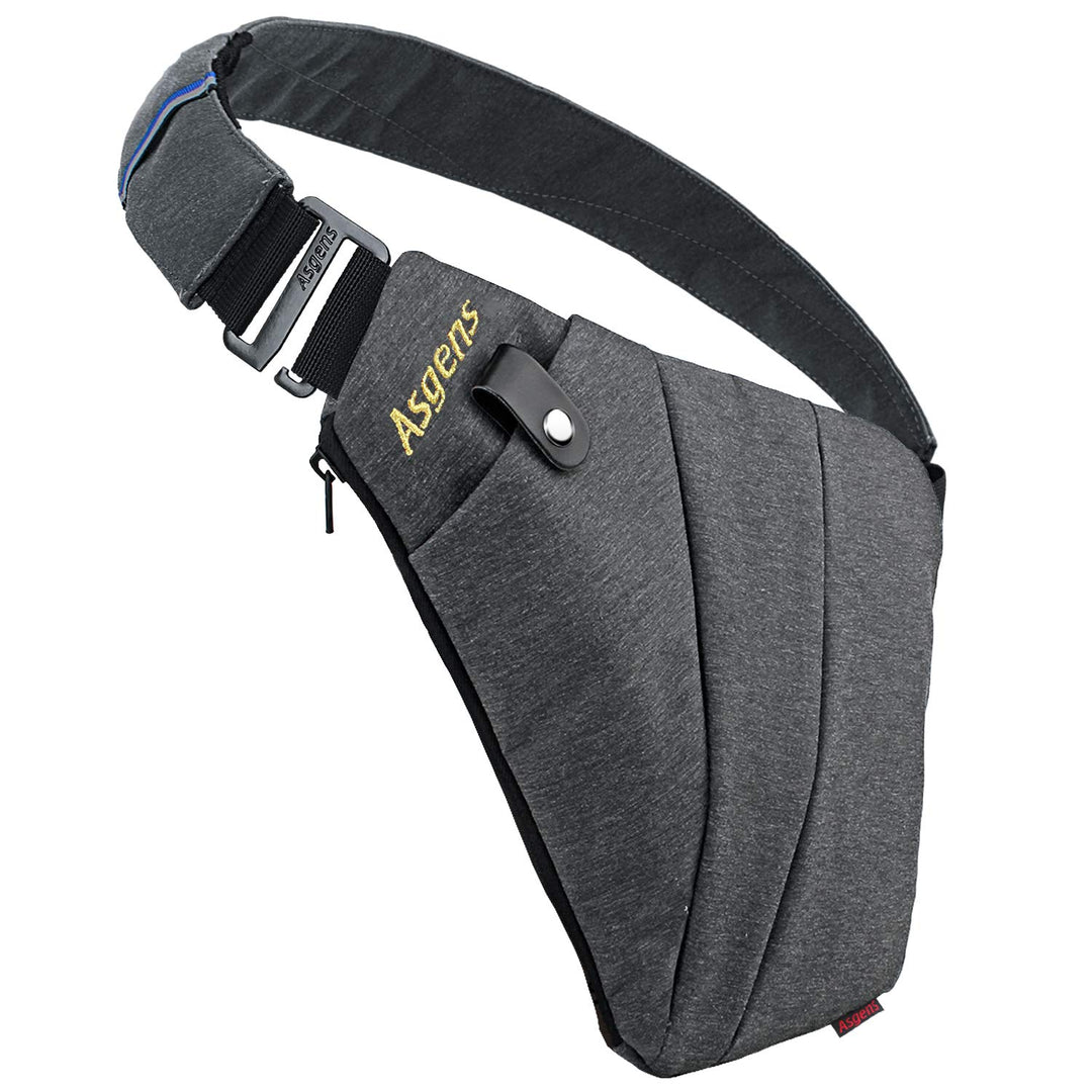 Asgens Crossbody Sport-Brusttasche Praktische Mehrzweck-Sicherheits-Umhängetasche Wasserdichte Umhän