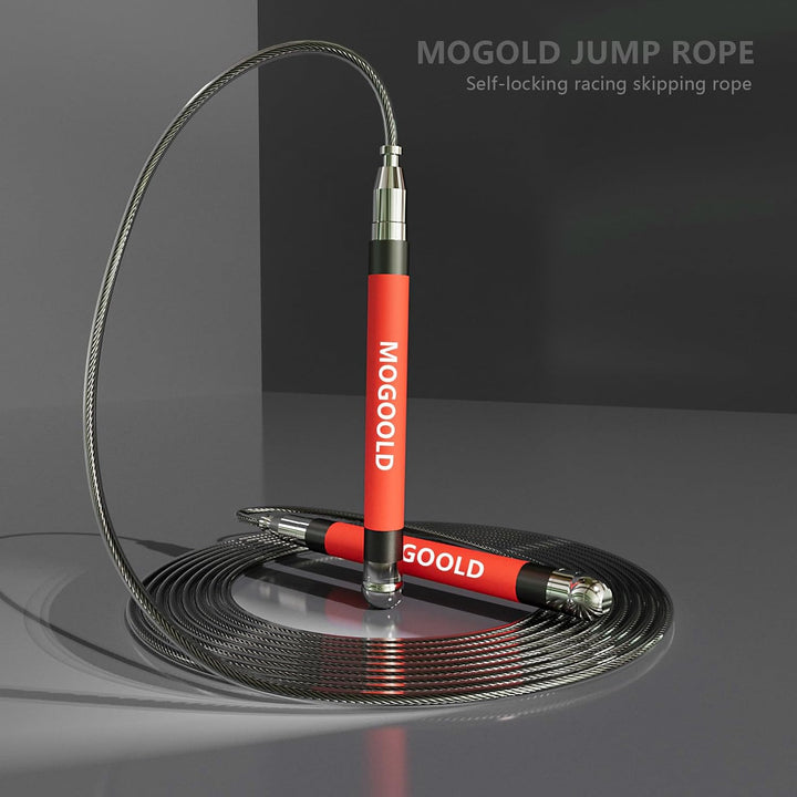 2-in-1 Speed Rope: 2mm for Boxing/MMA & 3mm for CrossFit - Tool-Free Adjustable Cable System with Du