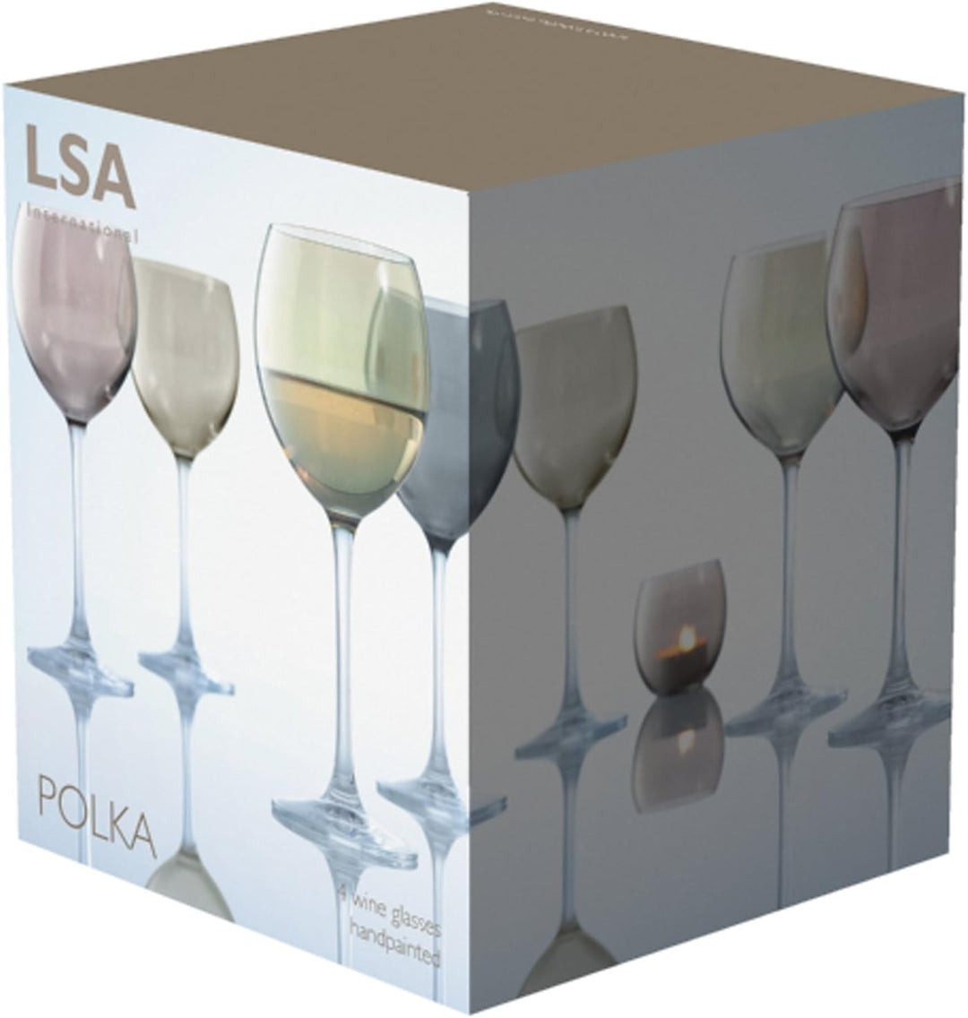 LSA Polka Weinglas 400ml Metall Sortiert x 4 400 ml Weinglas Metall Sortiert, 400 ml Weinglas Metall