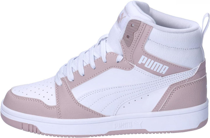 PUMA Unisex Kinder Rebound Layup Mid Shoes Sneaker 39 EU Mauve Mist Puma White, 39 EU Mauve Mist Pum