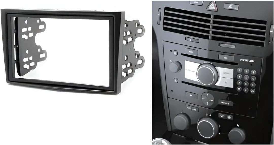 Radioeinbauset 2 DIN mit Halterungen für Opel Astra H - Corsa D - Zafira B schwarz