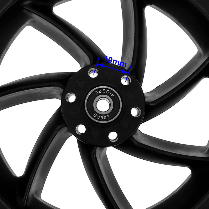 2 Stück Mach1 190x40mm (200x40mm) Big Wheel Kickscooter Rollen-Set mit Bremsscheibe inklusive Kugell