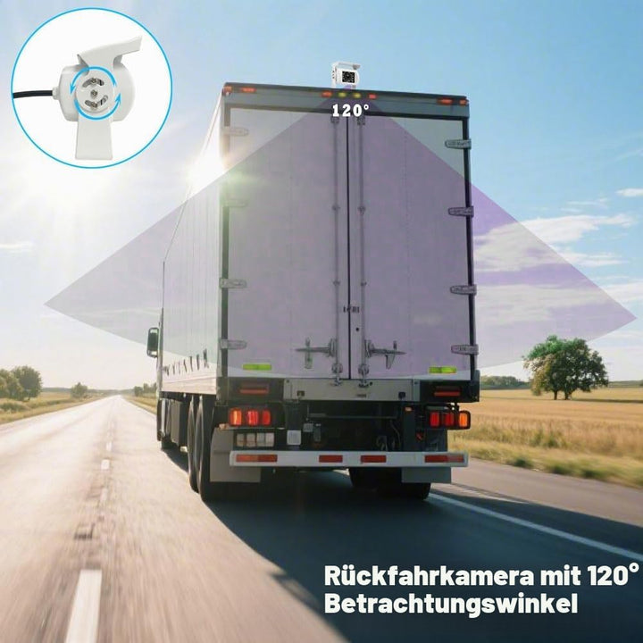 4-Pin Rückfahrkamera für LKW, 18 LEDs Nachtsicht, wasserdicht, 10 m Kabel | Weiss, Wasserdicht, IR N