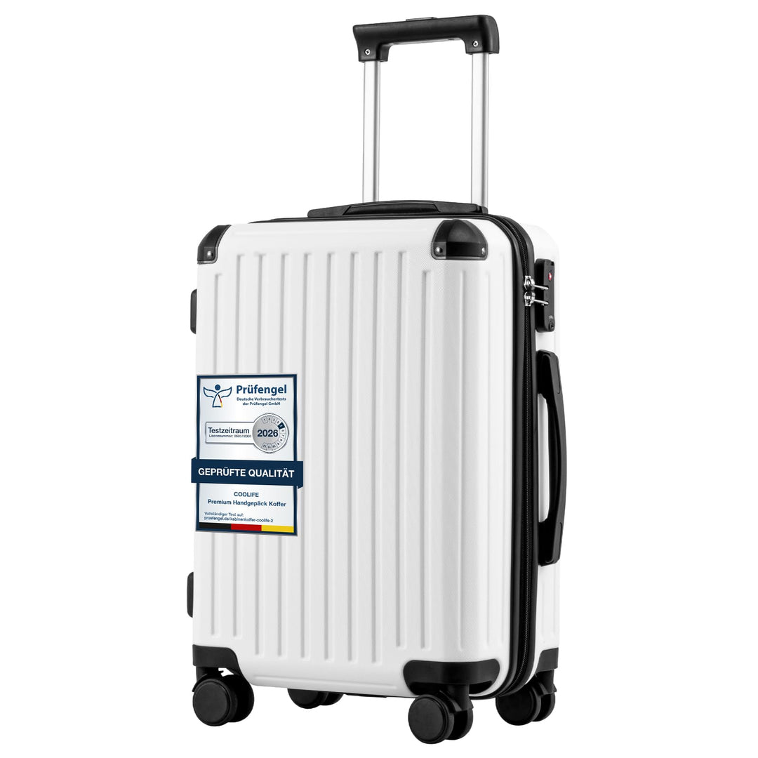 COOLIFE Koffer Trolley-Koffer Hartschalen-Koffer Rollkoffer Reisekoffervon ABS-Material mit TSA-Schl