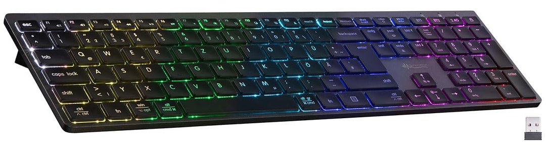Akku-Funktastatur mit Bluetooth, Scissor, 7 Farben, deutsch-Schweiz