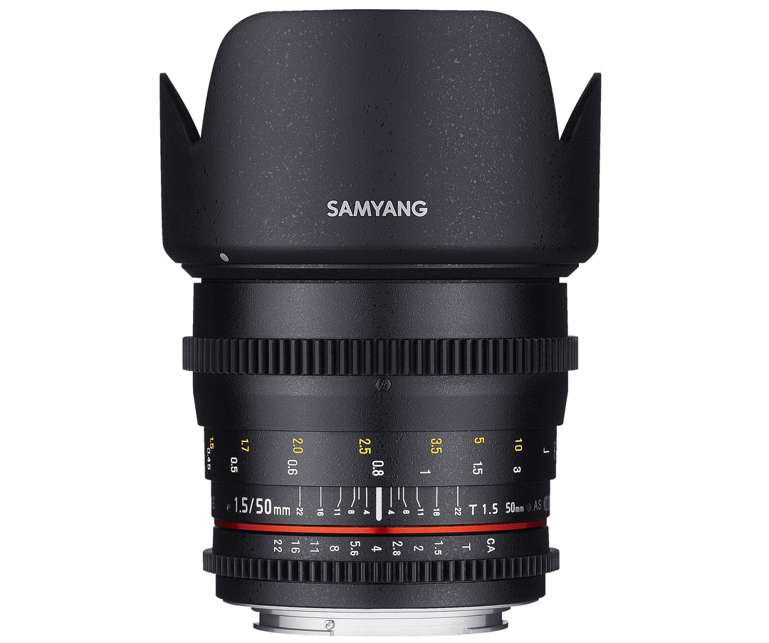 Samyang 50/1,5 Objektiv Video DSLR Sony E manueller Fokus Videoobjektiv 0,8 Zahnkranz Gear, Porträto