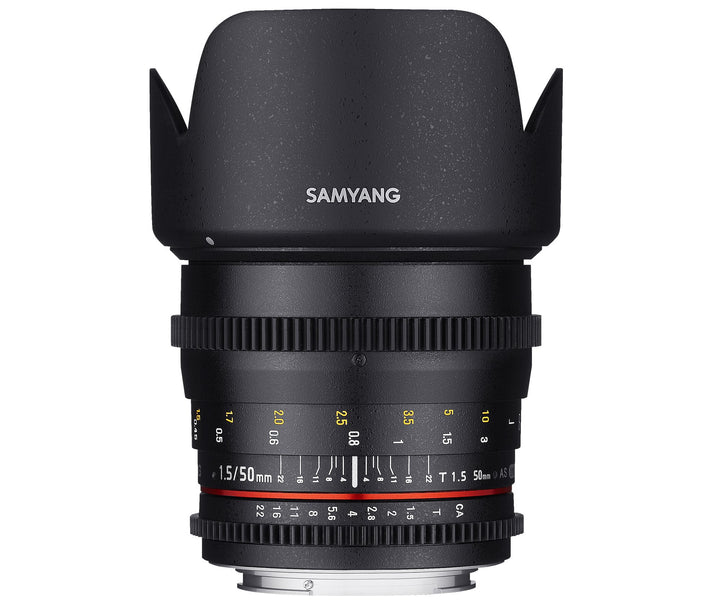 Samyang 50/1,5 Objektiv Video DSLR Sony E manueller Fokus Videoobjektiv 0,8 Zahnkranz Gear, Porträto