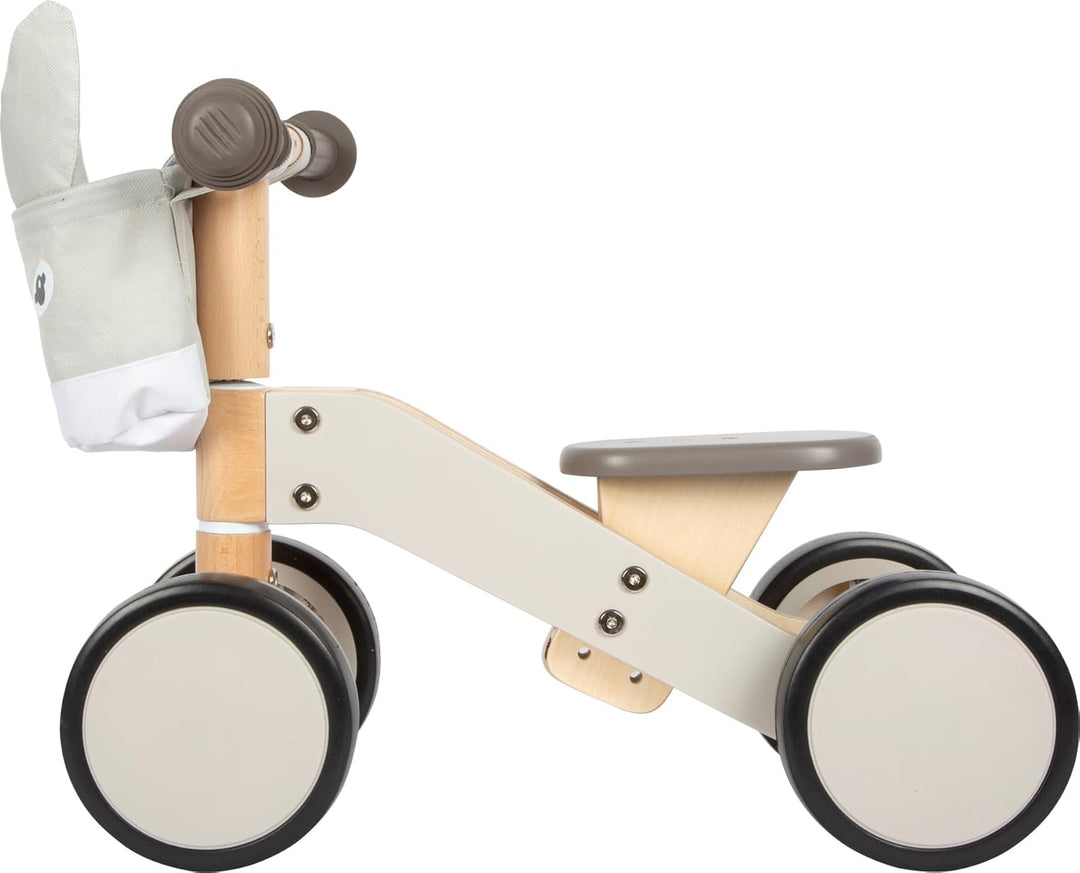 small foot Rutscher Esel aus Holz, mit verstellbarem Sitz und Lenkertasche im Esel-Look, Fahrzeug fü