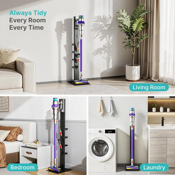 PEGZONE Ständer für Dyson Akkusauger mit 4 Haken und 4 Ablagen，Kompatibel für Dyson Gen5, V15, V12,