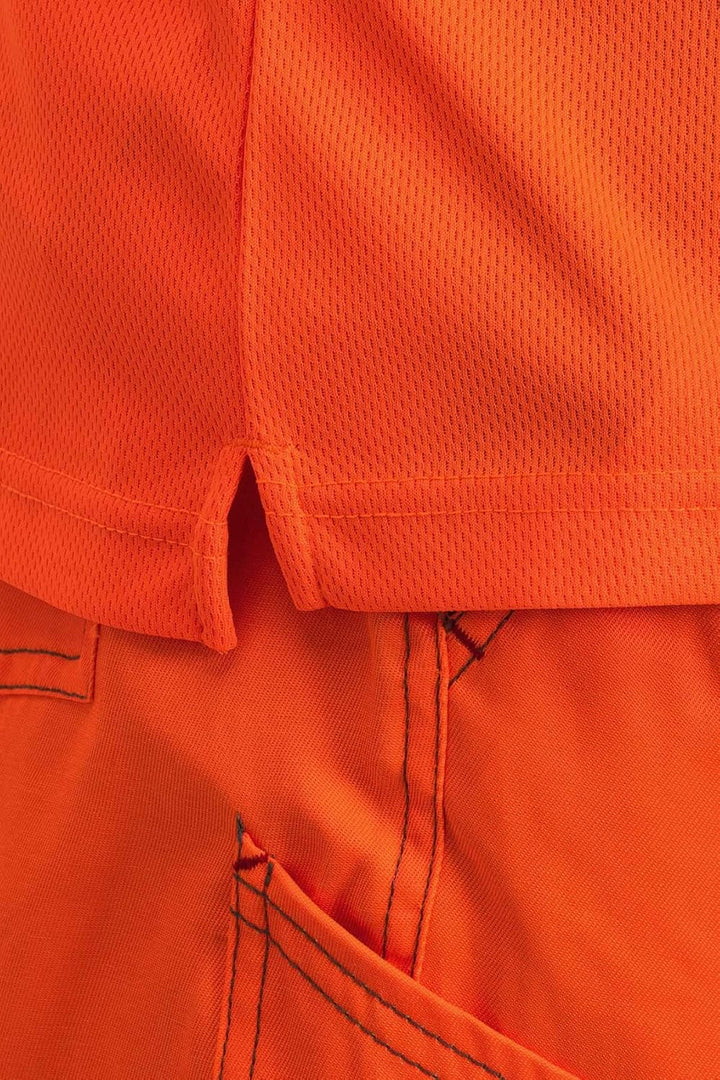 Herren Warnschutz Poloshirt, Hohe Sichtbarkeit durch Reflexstreifen EN ISO 20471 Klasse 2 M Neonoran