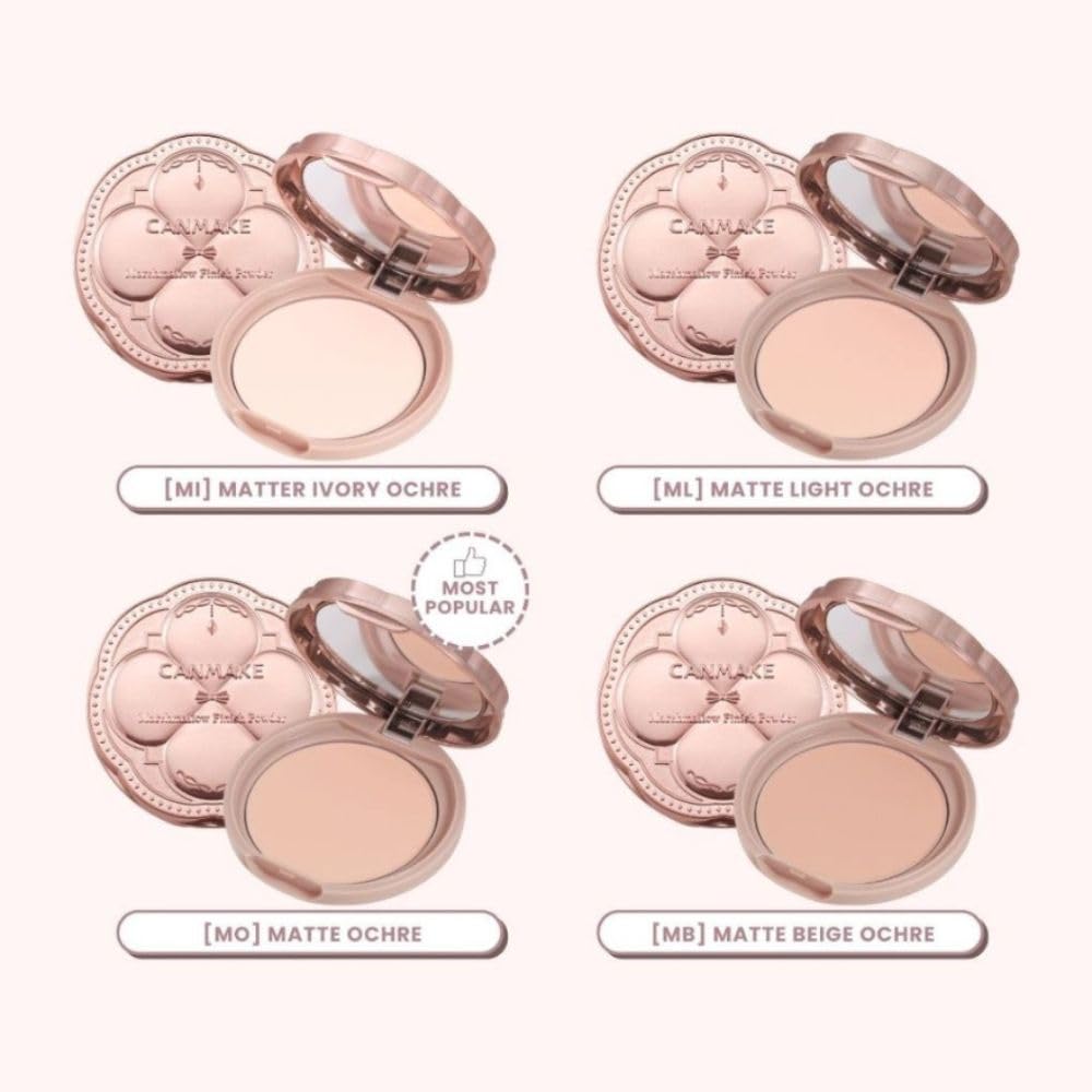 IDA Laboratories CANMAKE | Presto Powder| Marshmallow Finish Powder Matte Beige Ocher SPF26 PA++ 69g