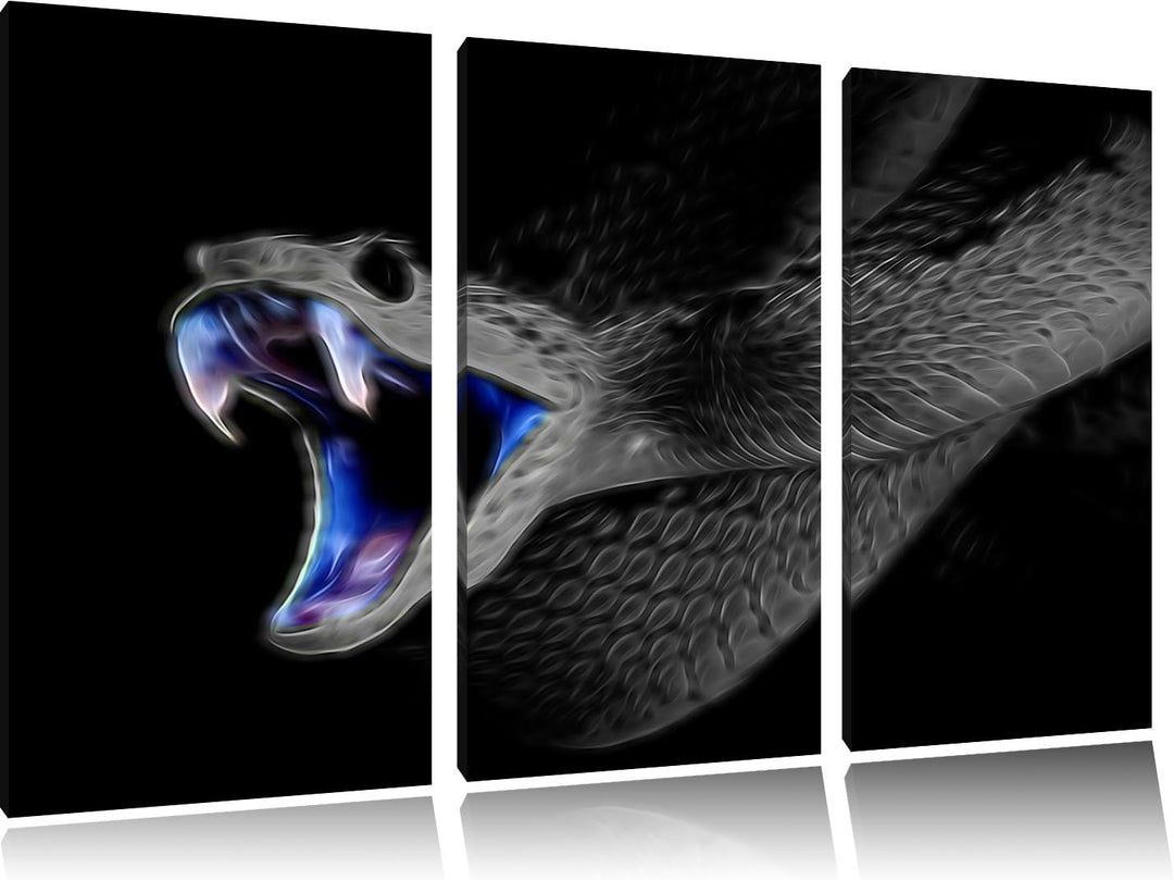 Majestätische Schlange, Natur, USA 3-Teiler Leinwandbild 120x80 Bild auf Leinwand, XXL riesige Bilde