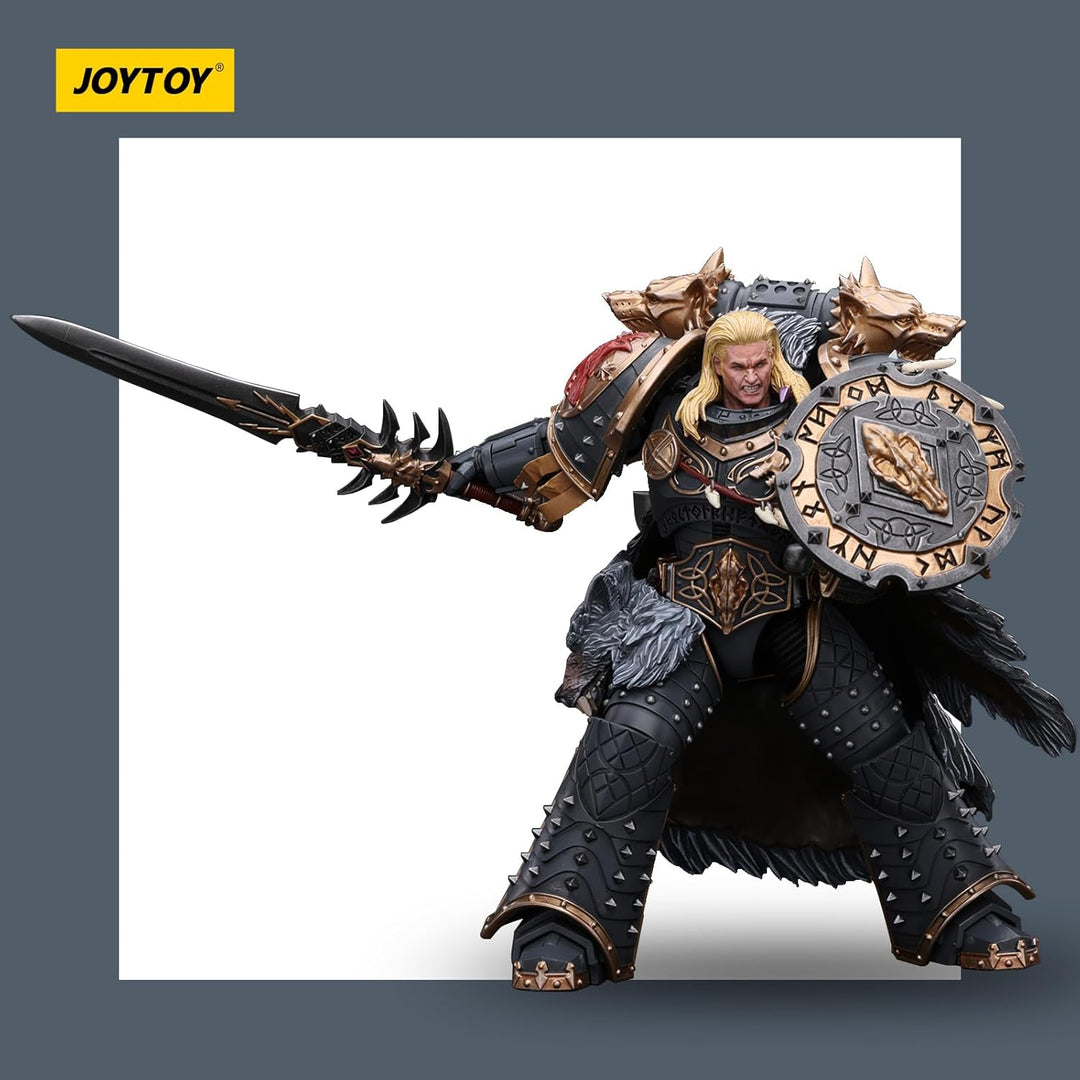 JOYTOY Warhammer 40k Space Wolves Leman Russ Primarch of The VIth Legion 1/18 Action Figur，Kombinier