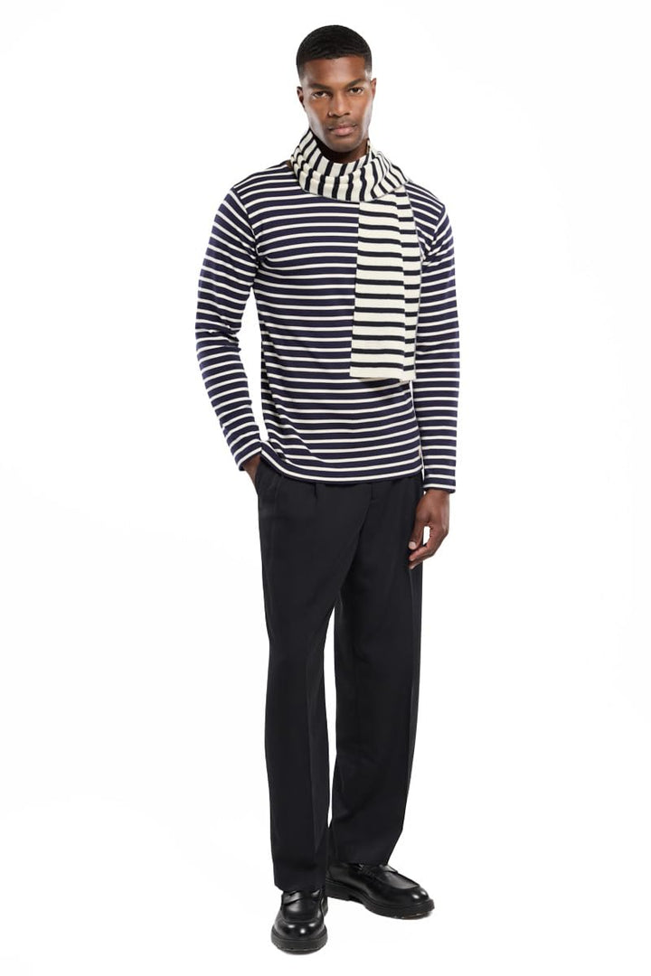 Armor Lux Unisex Echarpe Rayée Guidel Mixte Schal, Natur / Schiff