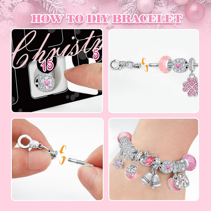 Hymarvo Adventskalender 2024 Schmuck Mädchen, Weihnachtskalender Schmuck Geschenk für Kinder Teenage