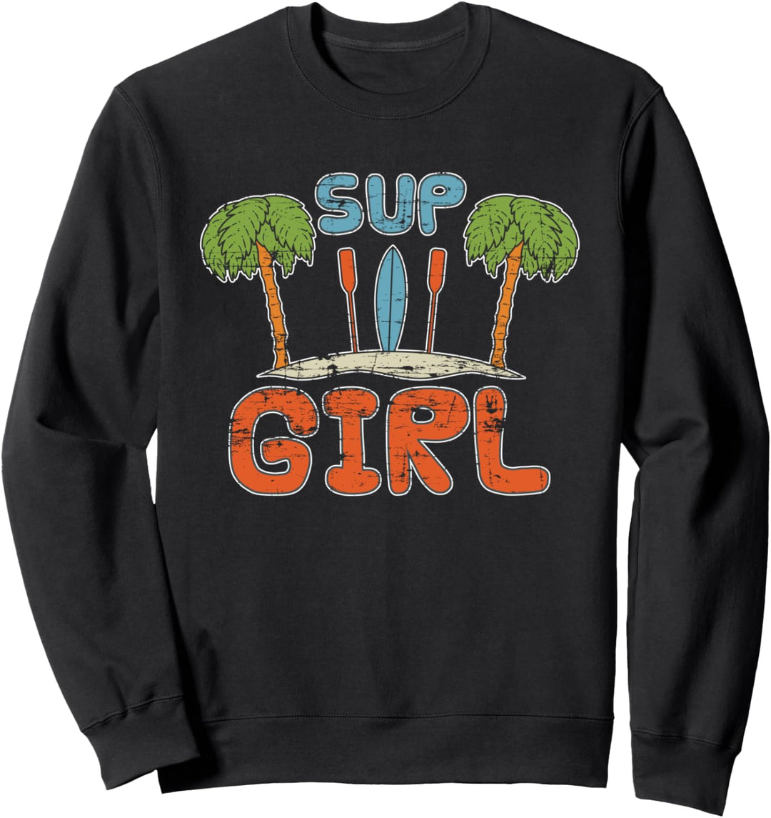 Paddler Mädchen Wassersport Hobby Stand Up Paddling Sweatshirt