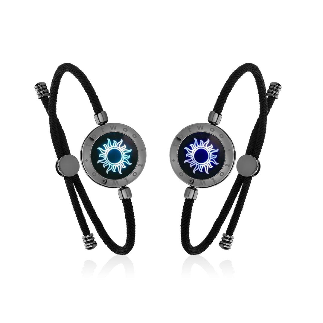 TOTWOO Partnerarmband für Paare - Bluetooth Armband mit Liebesalarm: Vibriert & Leuchtet bei Berühru